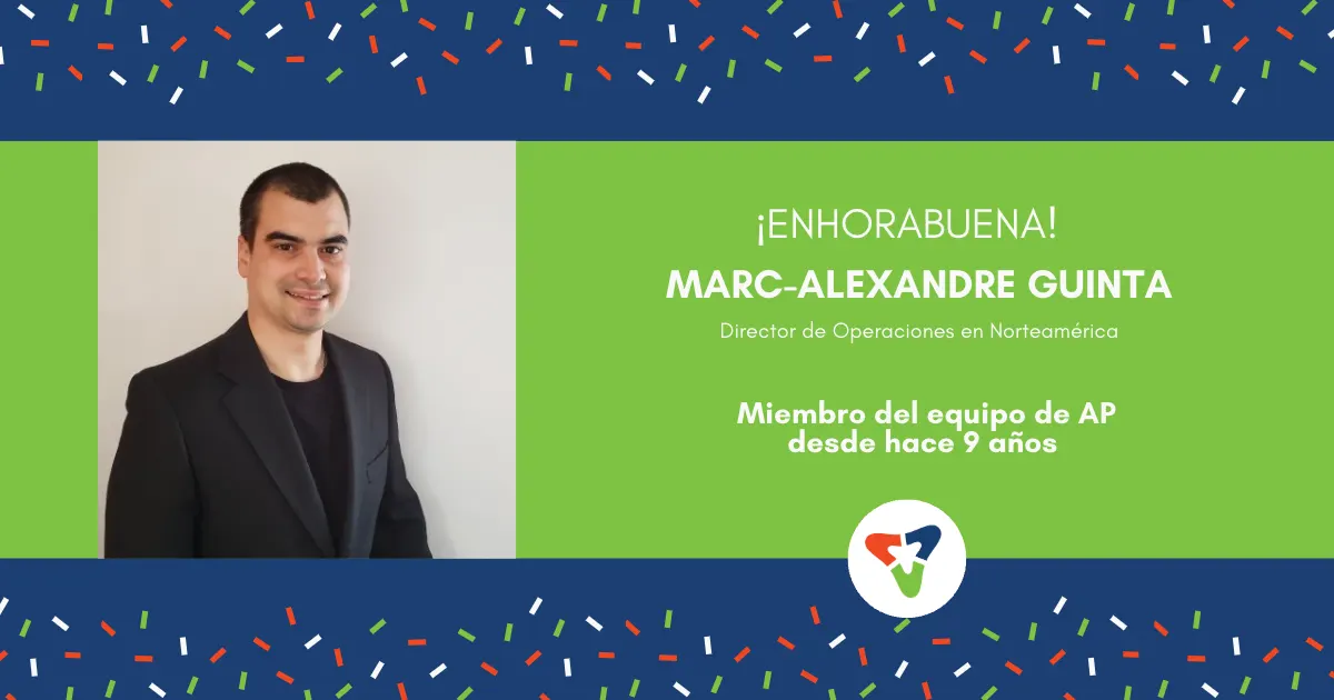 ¡Queremos celebrar el 9º aniversario de Marc-Alexandre Guinta con AP International!
